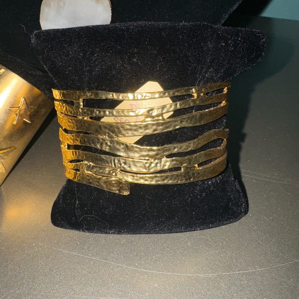 Gold cuffed bracelet brand new